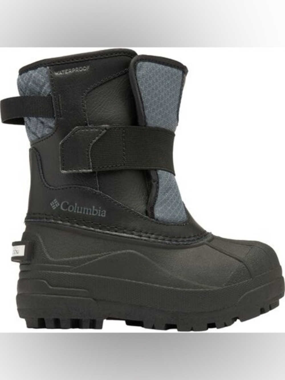 Columbia Waterproof Insulated Winter Snow Boots Black Gray Bugaboot Sz 7Y NEW